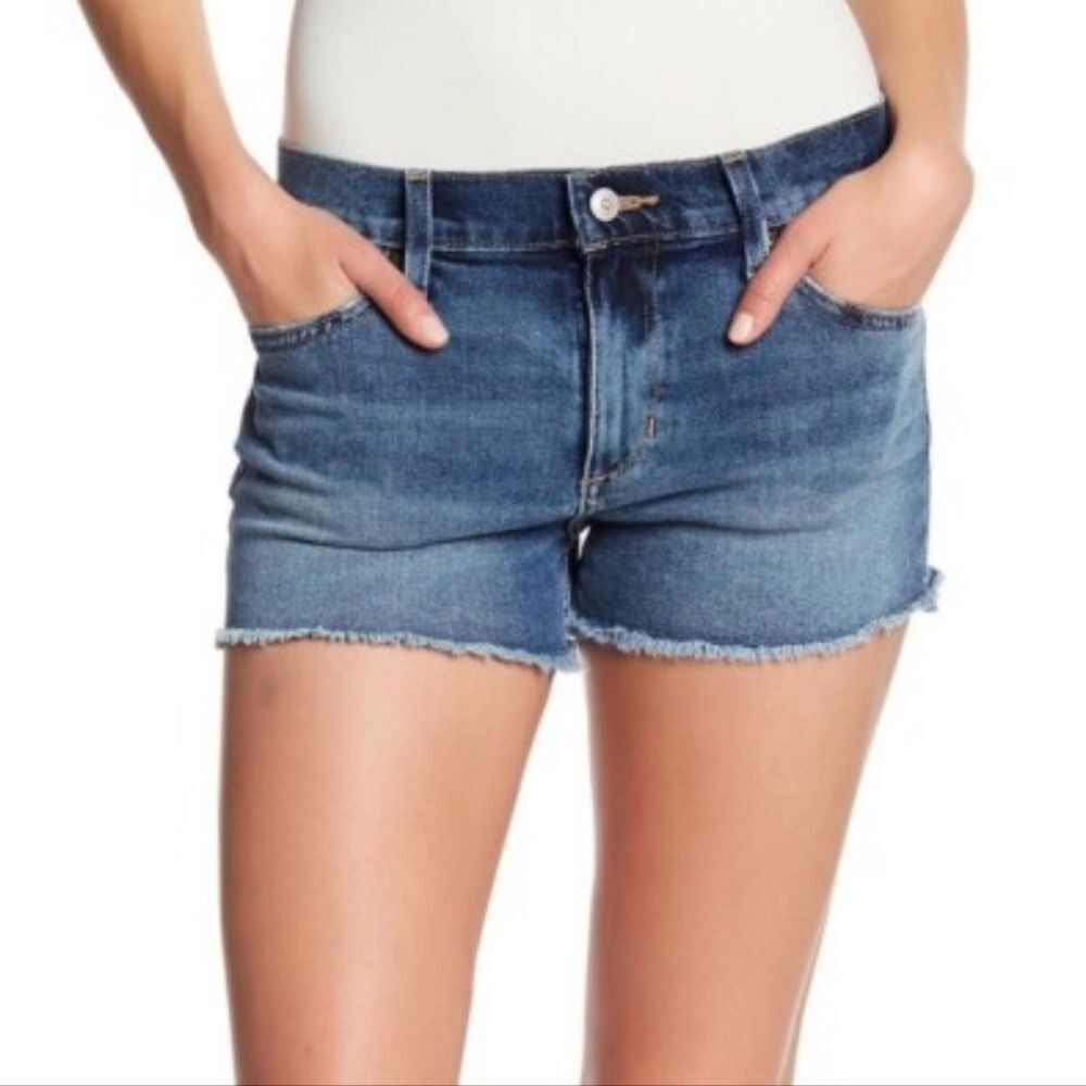 Joe's Jeans Andreea Blue Cut Off Frayed Stretch Denim Shorts Size 27